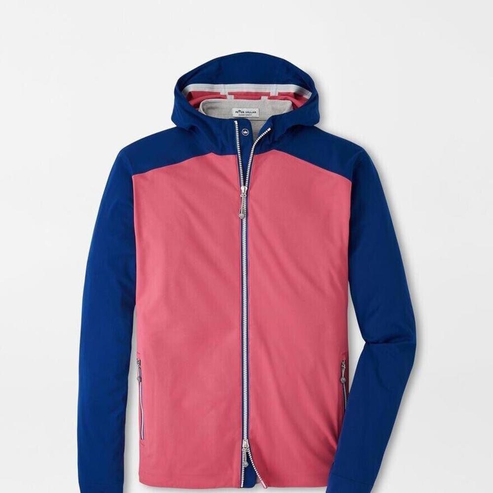 New Peter Millar Crown Sport Hyperlight 3 Layer Full Zip Hooded Jacket MSRP$270